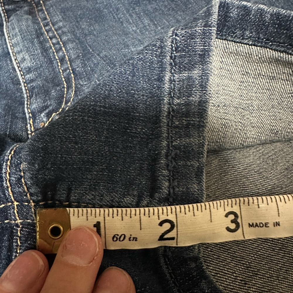 Y2K style Marc by Marc Jacobs denim shorts gold zipper detail designer size 12 - Picture 11 of 11